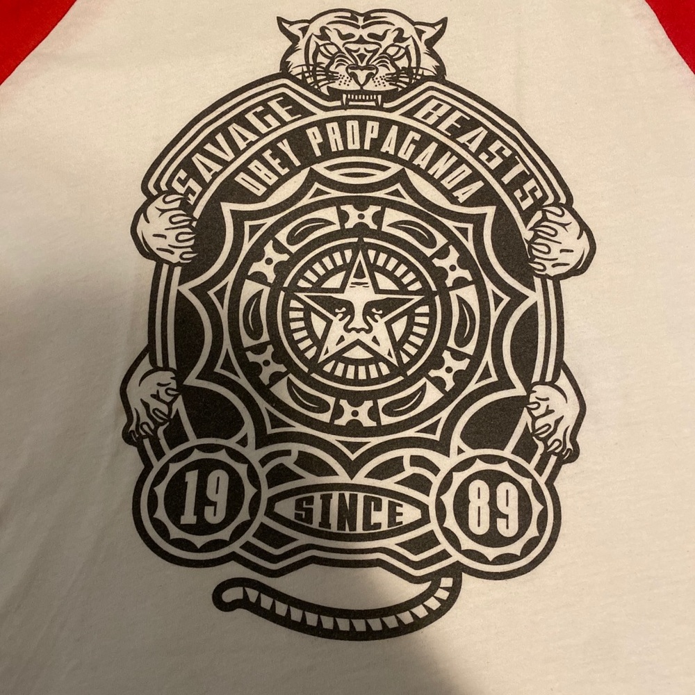 Obey Propaganda Savage Beasts Baseball Tee